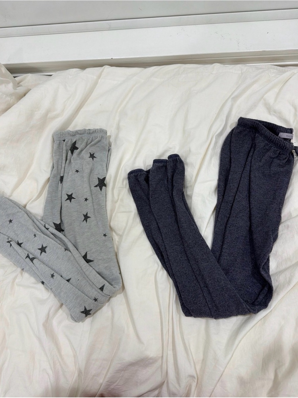 Star-Print Gray & Navy Bottoms - sweatpants